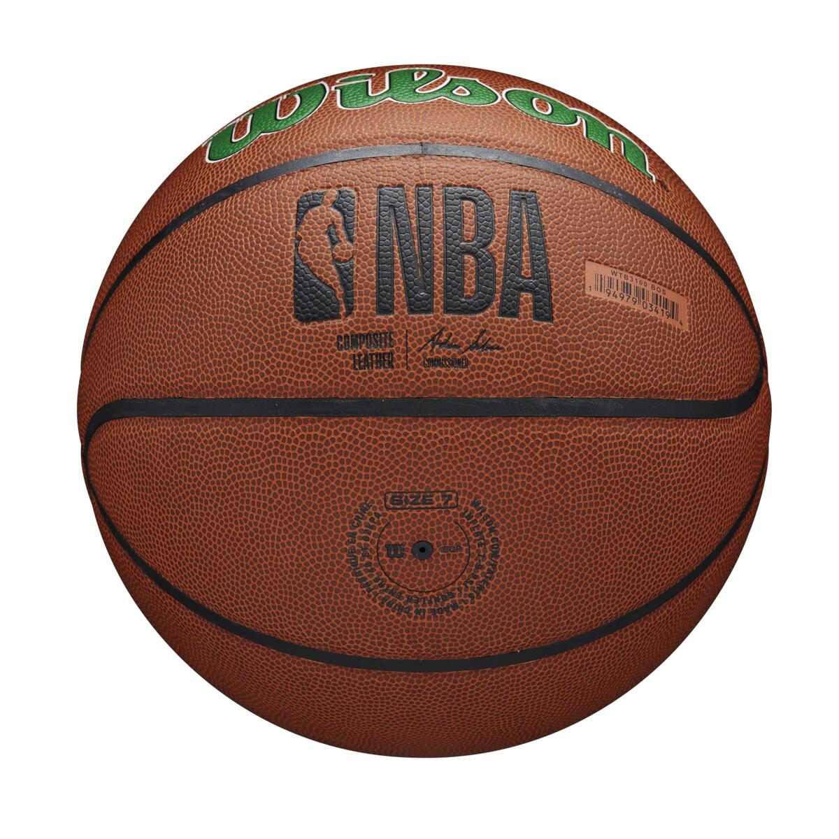 Personalised WILSON - NBA Team Composite Boston Celtics Basketball